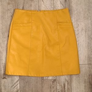 Faux leather skirt